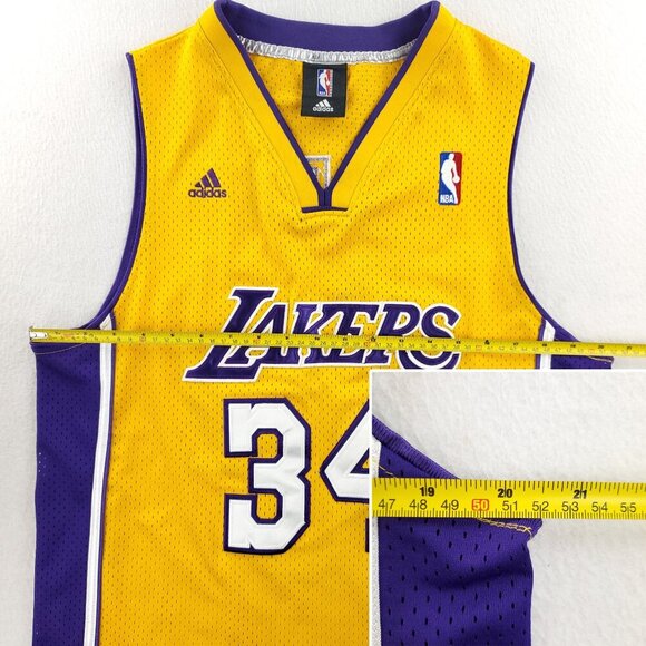 Los Angeles Lakers Basketball Jersey Shaquille O'Neal 34 NBA Adidas Small +2 - Picture 7 of 10